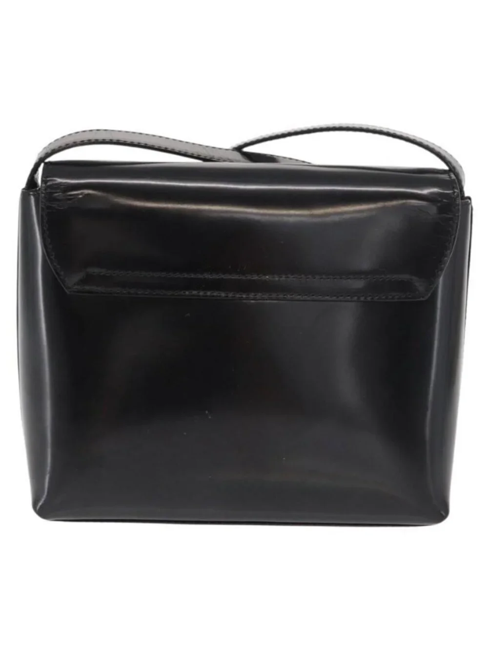 Authentic GUCCI Shoulder Bag Patent leather Black Gold 007 3444 0282 - Picture 9 of 16